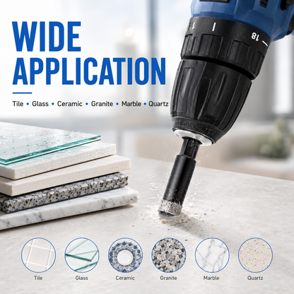 ⚡️6 Pcs Diamond Drill Bits Set, 1/4 5/6 3/8 1/2 Inch Brazed Diamond Drill Bits for Precision Drilling in Tile Ceramic Glass Granite Marble Masonry