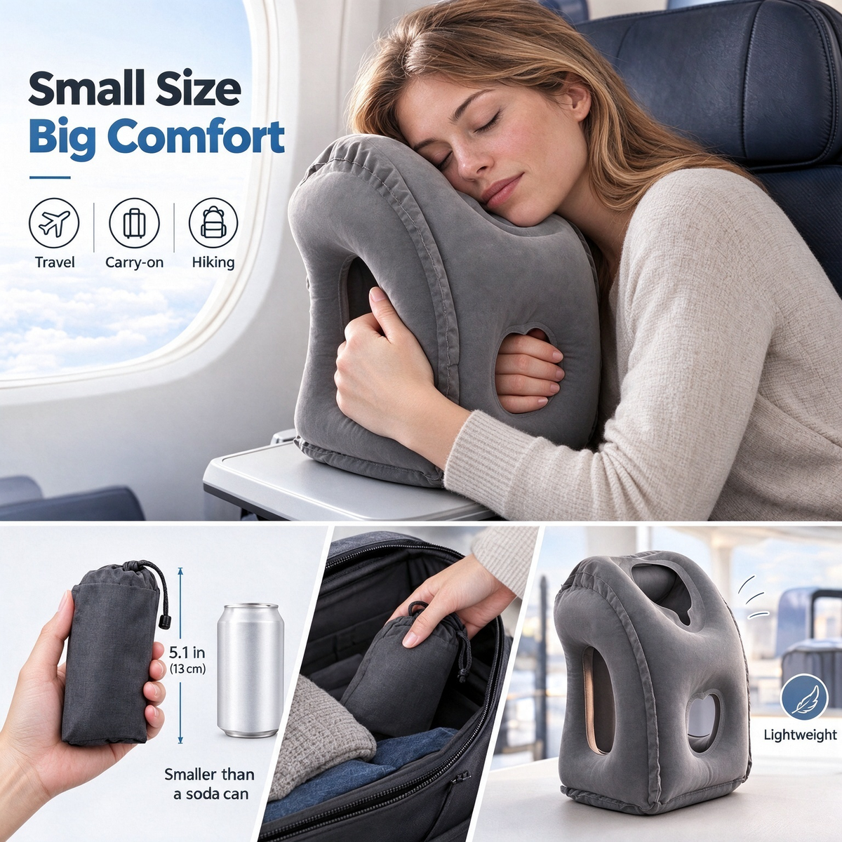 Inflatable Travel Sleep Pillow ✈️