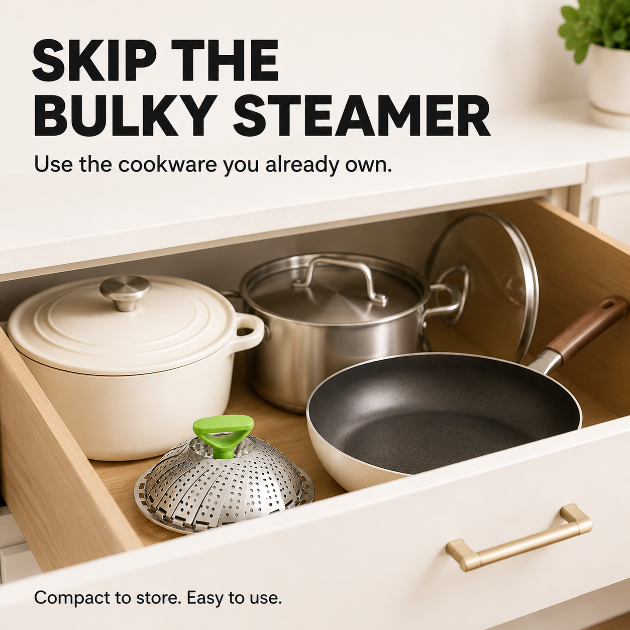 🥕Expandable Steamer Basket – Turn Any Pot Into a Steamer