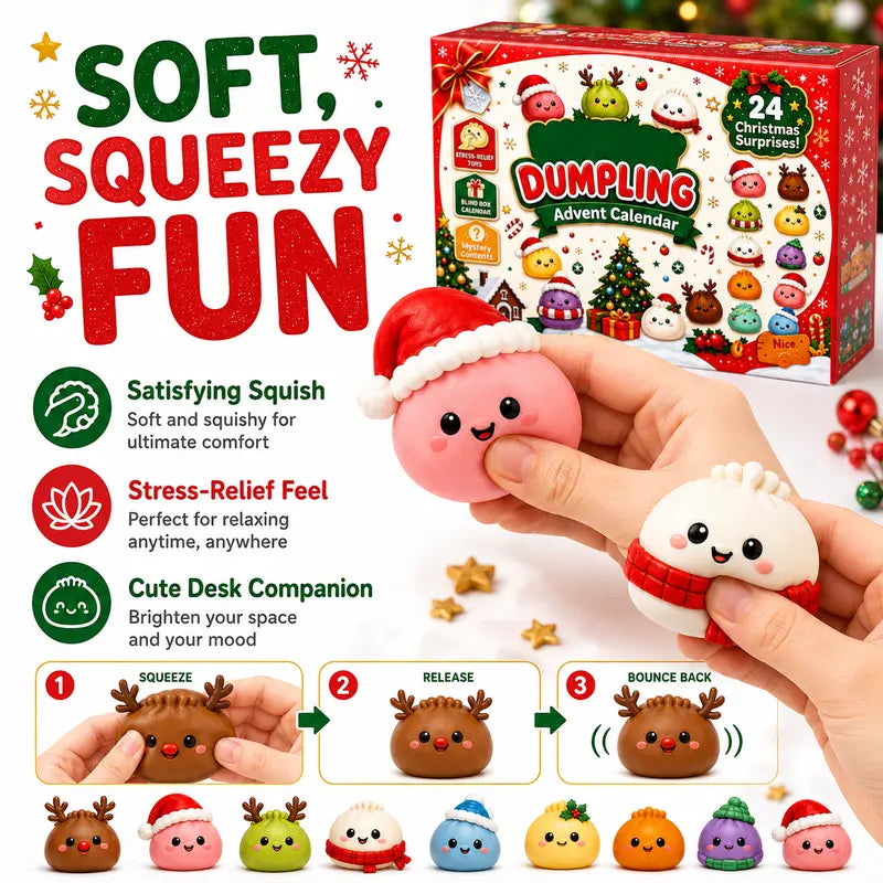 🥟 Dumpling Squishy Advent Calendar – 24 Days of Cute, Squeezable Surprises