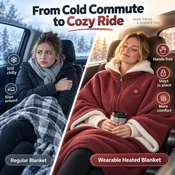 🔥 Wearable Heated Blanket for Cozy Couch & Desk Comfort