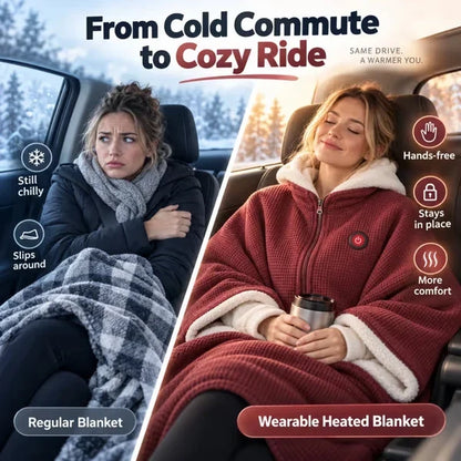 🔥 Wearable Heated Blanket for Cozy Couch & Desk Comfort