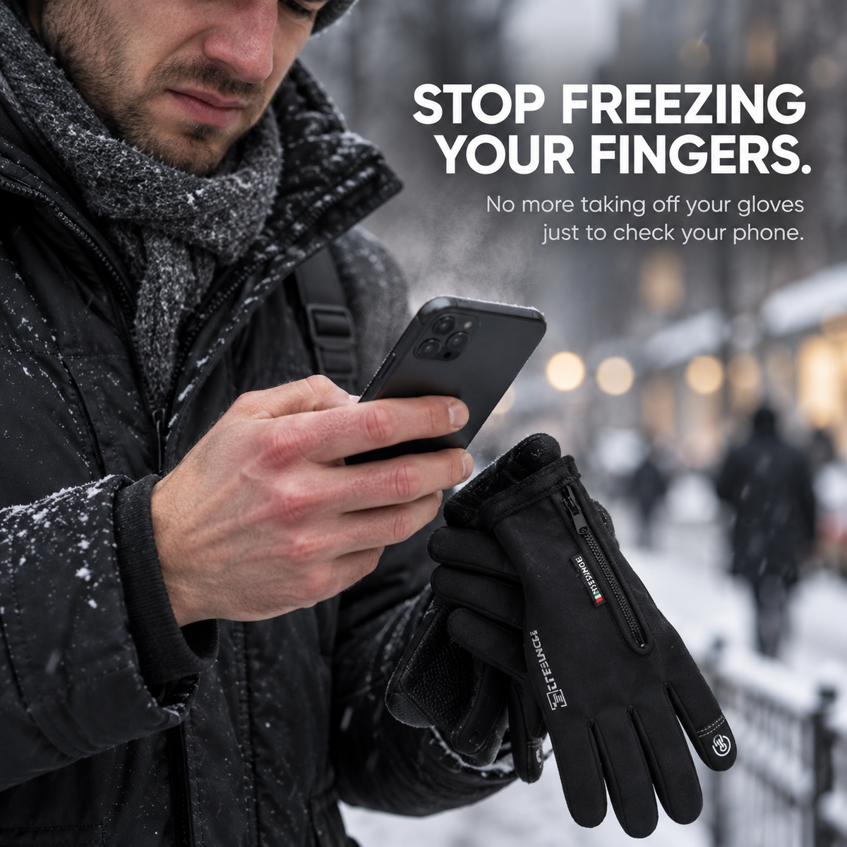 🔥Winter Flip-Top Touchscreen Gloves – Warm, Windproof & Water-Resistant