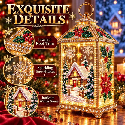 🧩DIY Light-Up Christmas Diamond Art Lantern Kit – Create Your Own Magical Holiday Glow ✨