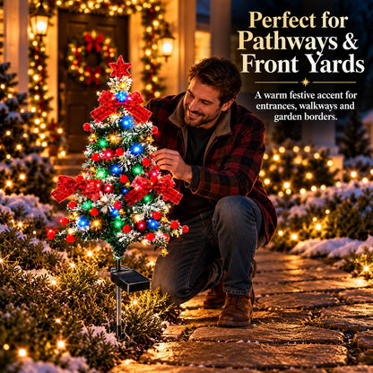 🎄 49% OFF – Solar Cedar Christmas Tree Lights | Warm Outdoor Holiday Glow ✨