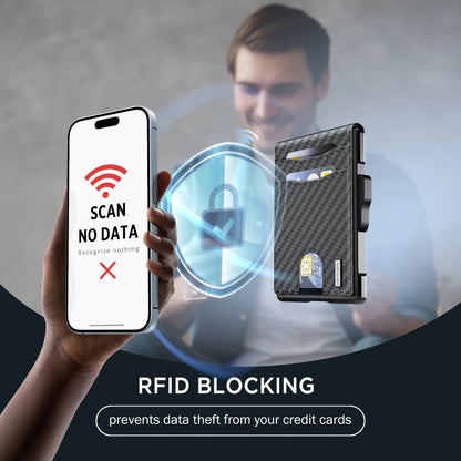👛 Pop-Up Men's Wallet – RFID Blocking, Holds 12 Cards, Slim & Secure