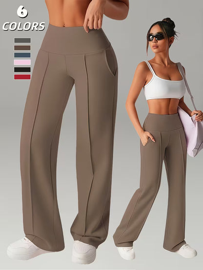 👖 Valeria Pants – High-Waisted, Office & Gym, Stretch, Flattering Fit