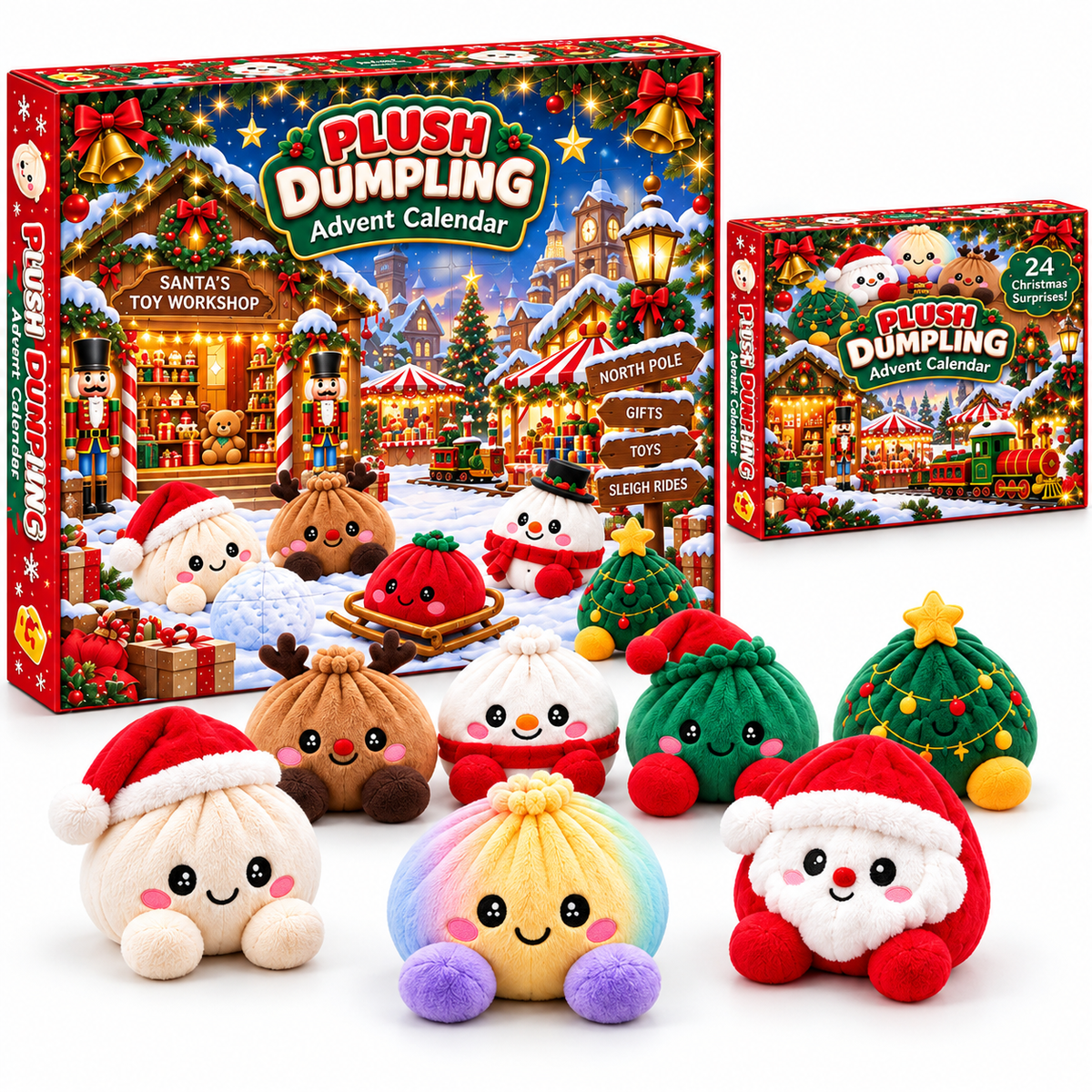 🥟🎄Steamed Dumplings Advent Calendar – 24 Days of Cute Christmas Surprises🎁