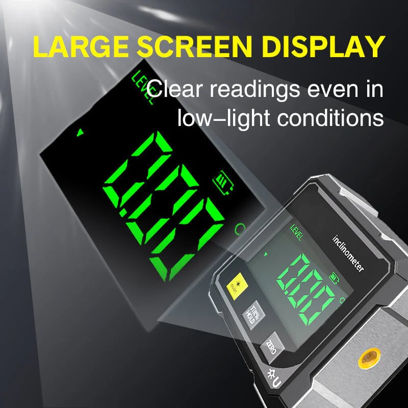 🔥HOT SALE⚙️ German Quality 4-Side Magnetic Digital Angle Gauge with Laser | Precision You Can Trust✨