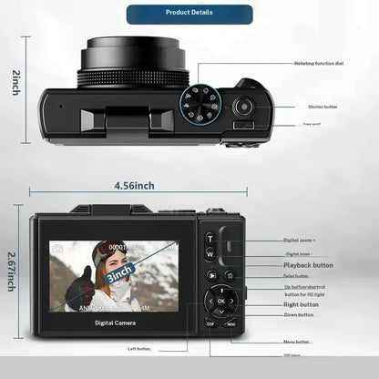 WIKICO 4K Digital Camera for Photography & Content Creators - 64MP📸