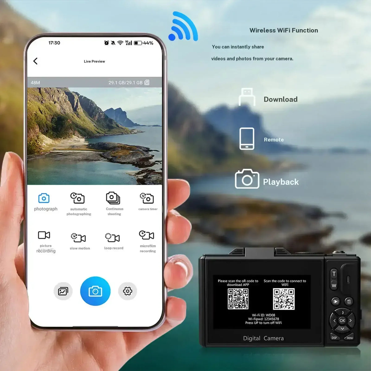WIKICO 4K Digital Camera for Photography & Content Creators - 64MP📸