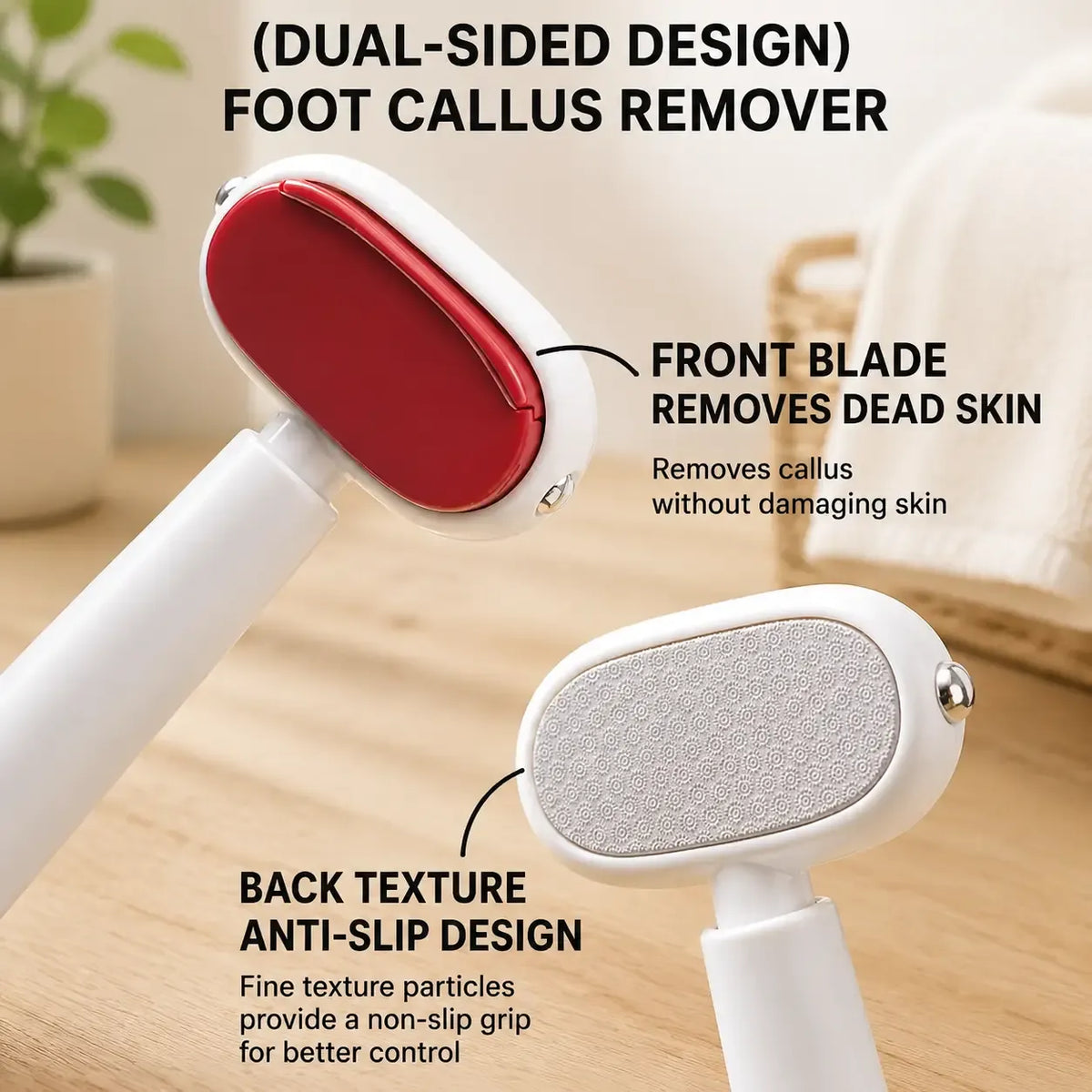 🦶 Dual-Sided Foot Callus Remover – Smooth Rough Heels with Simple At-Home Care