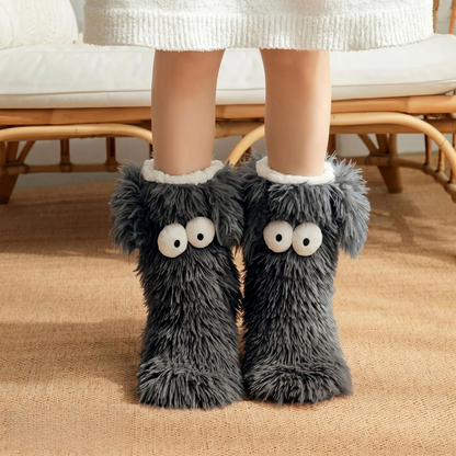 💥Plus Size Fluffy Monster Indoor Slipper Socks💥