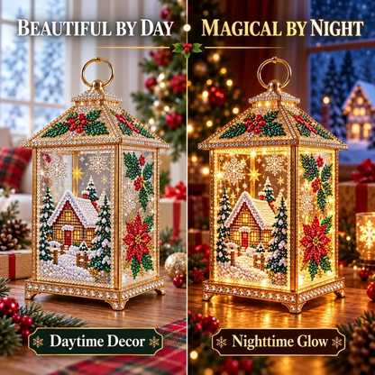 🎄✨ DIY Christmas Diamond Art Lantern – Create Your Own Sparkling Holiday Magic! 🏮💎