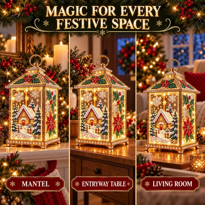 🎄✨ DIY Christmas Diamond Art Lantern – Create Your Own Sparkling Holiday Magic! 🏮💎