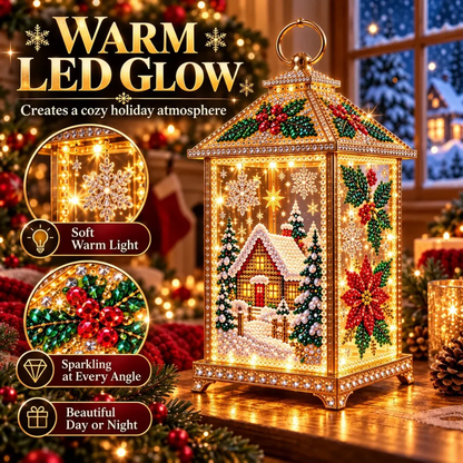 🎄✨ DIY Christmas Diamond Art Lantern – Create Your Own Sparkling Holiday Magic! 🏮💎