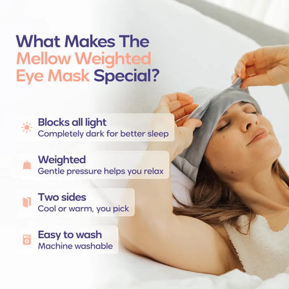 Mellow Sleep | Lights Out Weighted Eye Mask 🫧