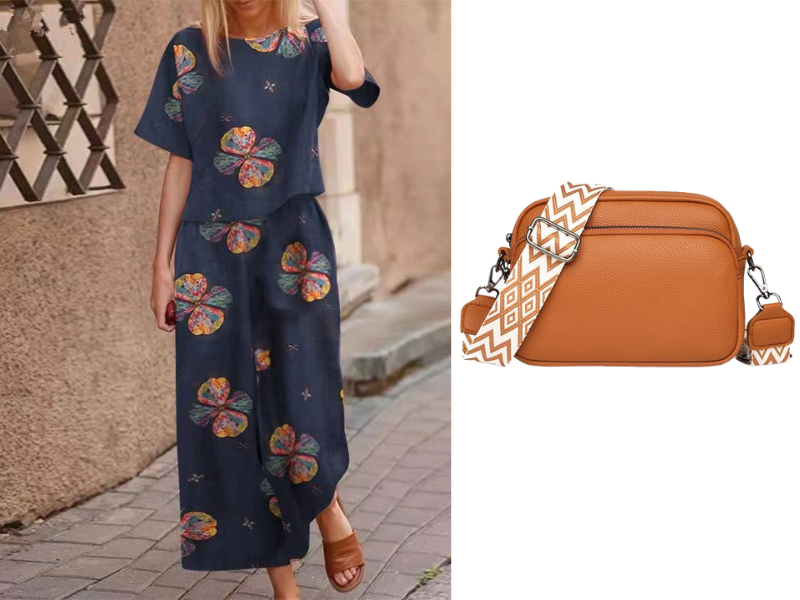 🔥Hot Sale Deals-Women's Loose Print Top ＆ Pants 2-Piece Set