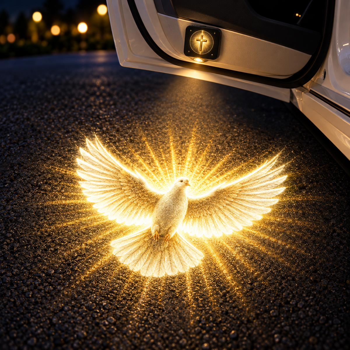 ✝️✨ Christian Car Door Projector Light – Illuminate Every Drive with Faith! 🚗🙏