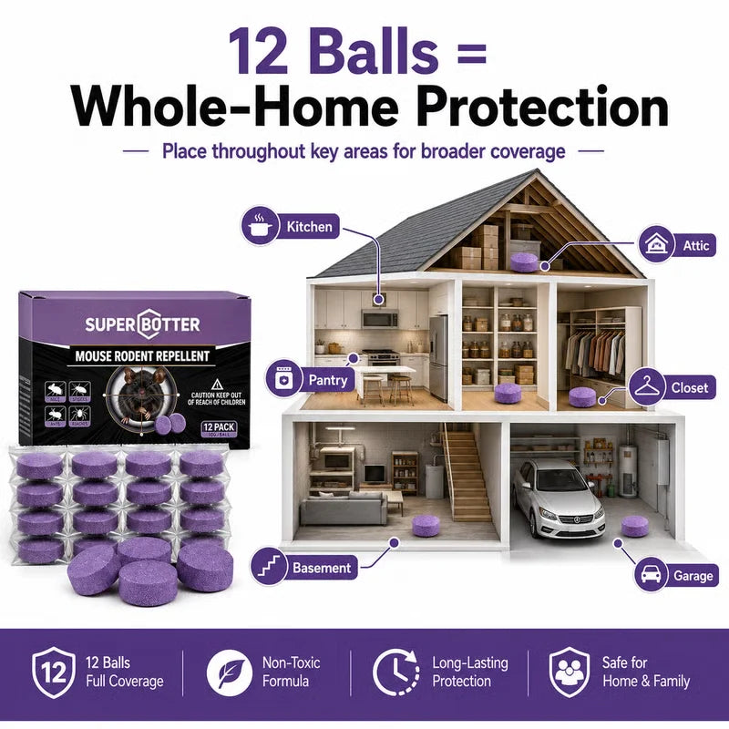 12-Pack Rodent Repellent Balls – Natural Pest Control 🐭