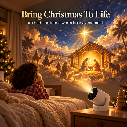 🔥Bible Story Projector Light – Nativity, Noah's Ark & Angels