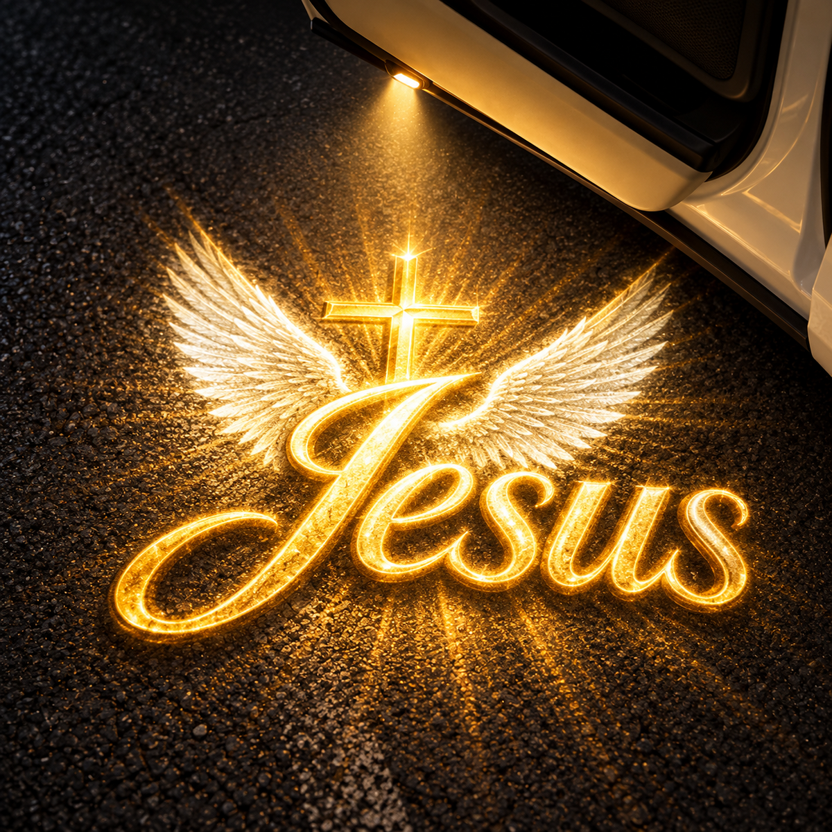 ✝️✨ Christian Car Door Projector Light – Illuminate Every Drive with Faith! 🚗🙏