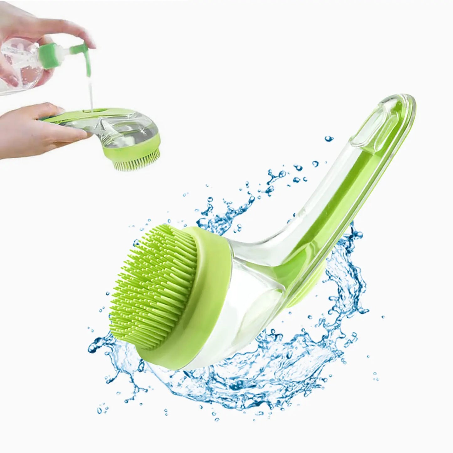 🐾 2-in-1 Pet Bath Brush – Built-in Shampoo Dispenser, for Dogs & Cats
