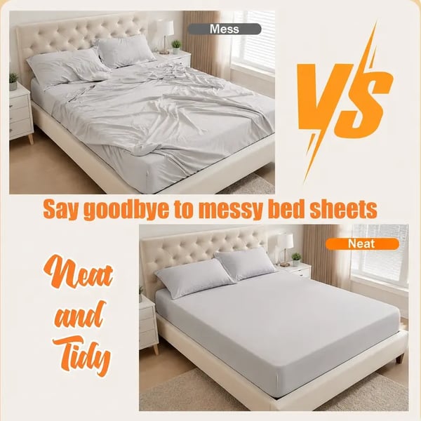 🛏️4-Pack Heavy Duty Bed Sheet Clips, Locking Mattress Corner Holders