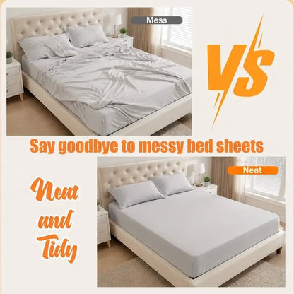 🛏️4-Pack Heavy Duty Bed Sheet Clips, Locking Mattress Corner Holders