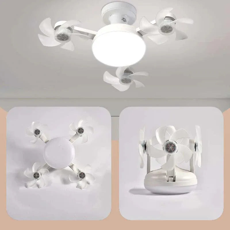 ✨2026 New E27 Socket Ceiling Fan Light - 2-in-1 Silent LED Fan with Remote Control