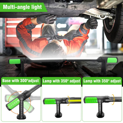 【FathersDayGift】Linkax Rechargeable 2400LM USB Work Light Bar for Mechanics, 4400mAh Battery, Hooks & Magnetic Attachment, LED Car Lights, Vehicle Accessories for Car & Garage Repair Tools