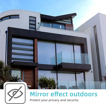 🔥2026 New arrivals - Window Privacy Film, Static Cling Removable Window Tint, Sun and UV Blocker for Glass Doors, Reflective Mirror Privacy Film