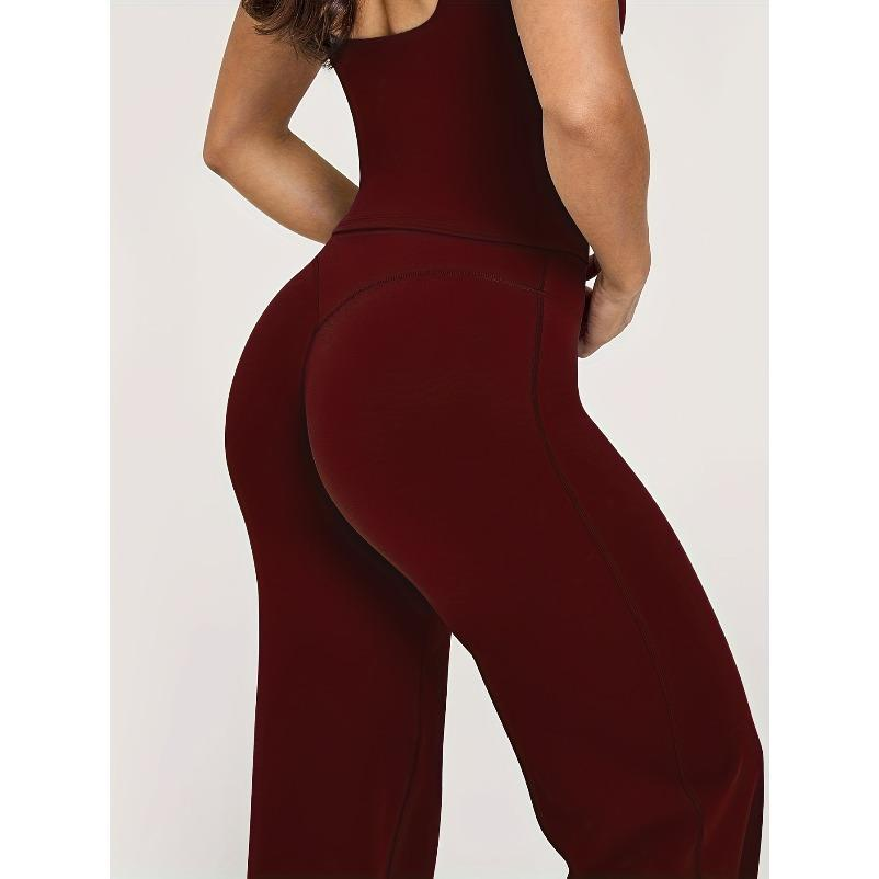 2026 Spring Activewear Essential-Plus-Size Women’s Wide-Leg Yoga Pants Set