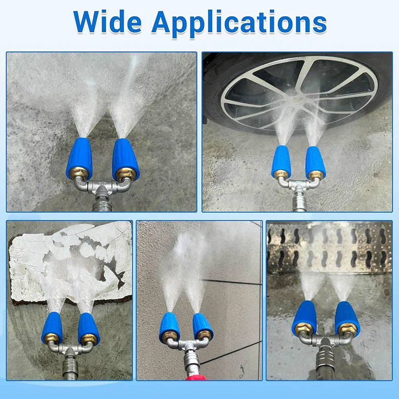 Triple Turbo Nozzle Pressure Washer, 360° Rotating Turbo Nozzle,2.0 Orifice 3-in-1 Turbo Nozzle, 4000 PSI