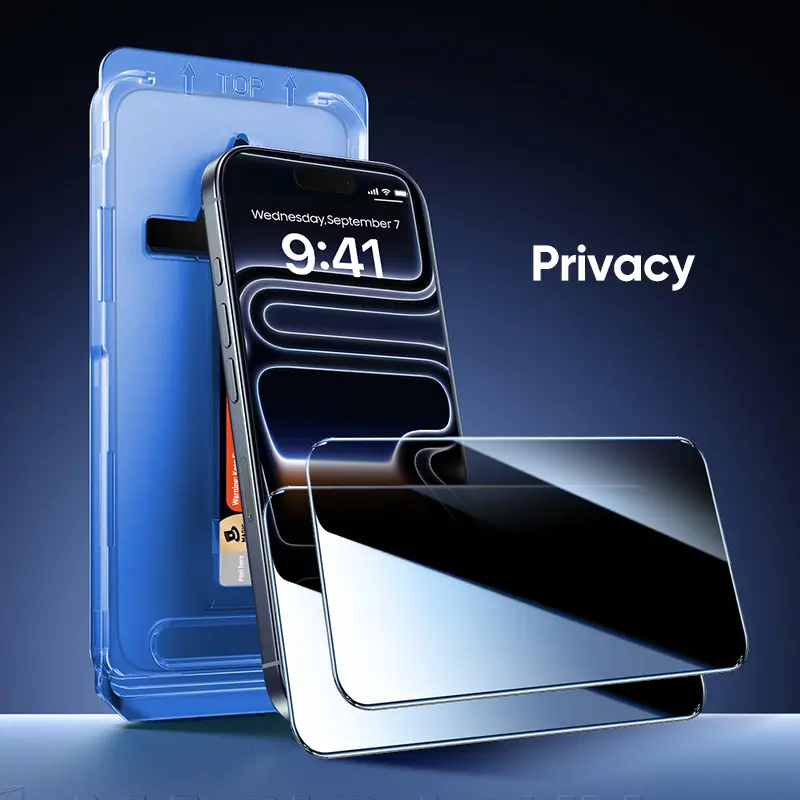 MAGIC JOHN Screen Protector 2 Pack for iPhone, Samsung, and Google–Clear & Privacy Protection, Fingerprint Resistant, Dust-Free, Bubble-Free Design