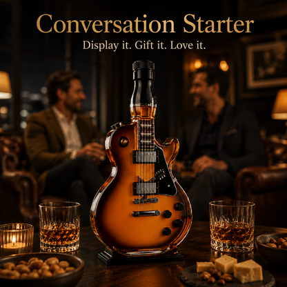 🎁 Father’s Day 49% OFF – 🔥Appetite for Rock: Vintage Sunburst Guitar Figurine Spirit Bottle