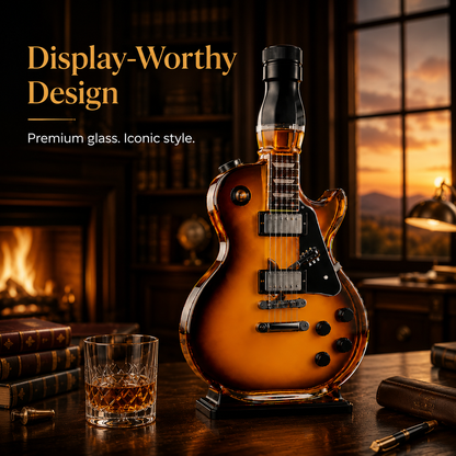 🎁 Father’s Day 49% OFF – 🔥Appetite for Rock: Vintage Sunburst Guitar Figurine Spirit Bottle