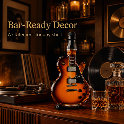 🎁 Father’s Day 49% OFF – 🔥Appetite for Rock: Vintage Sunburst Guitar Figurine Spirit Bottle