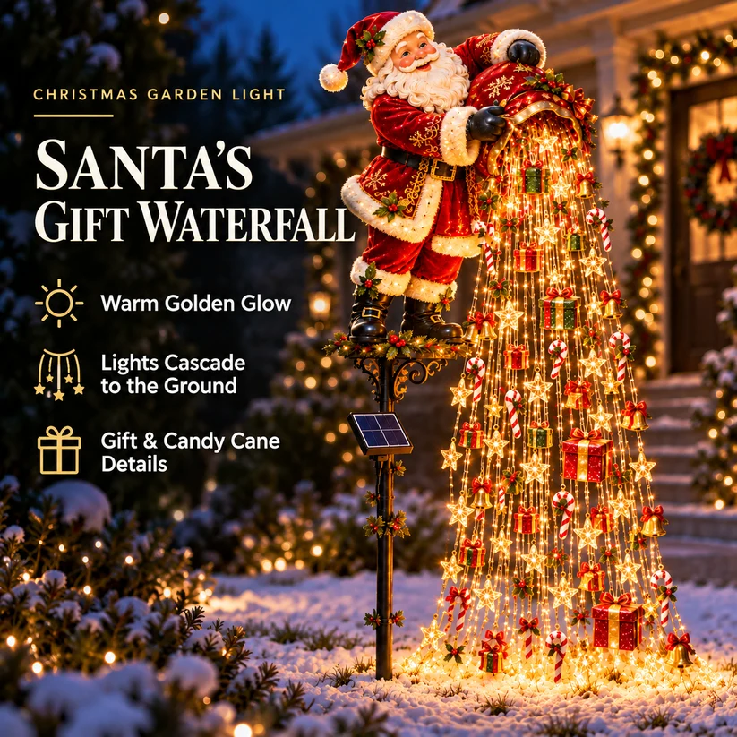 🔥Christmas Starlight Cascade – Solar LED Garden Stake Lights
