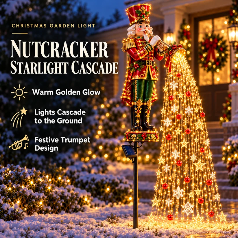 🔥Christmas Starlight Cascade – Solar LED Garden Stake Lights