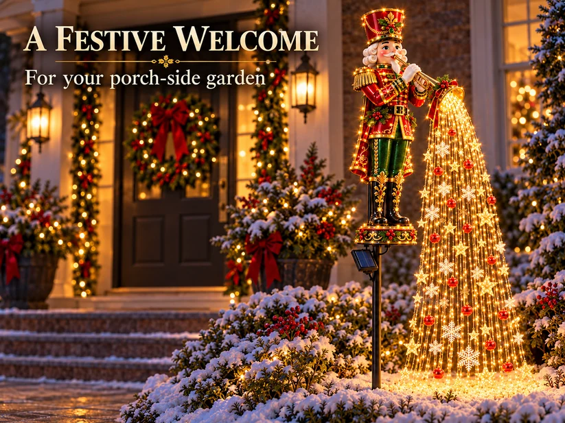 🔥Christmas Starlight Cascade – Solar LED Garden Stake Lights