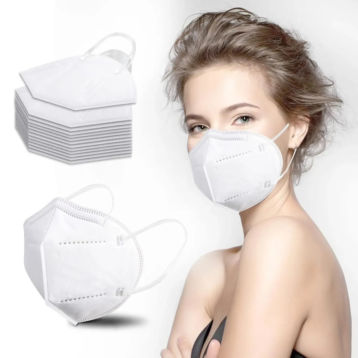🛍️ 50/100-Pack KN95 Masks – 5-Layer Breathable Protection in Multiple Colors