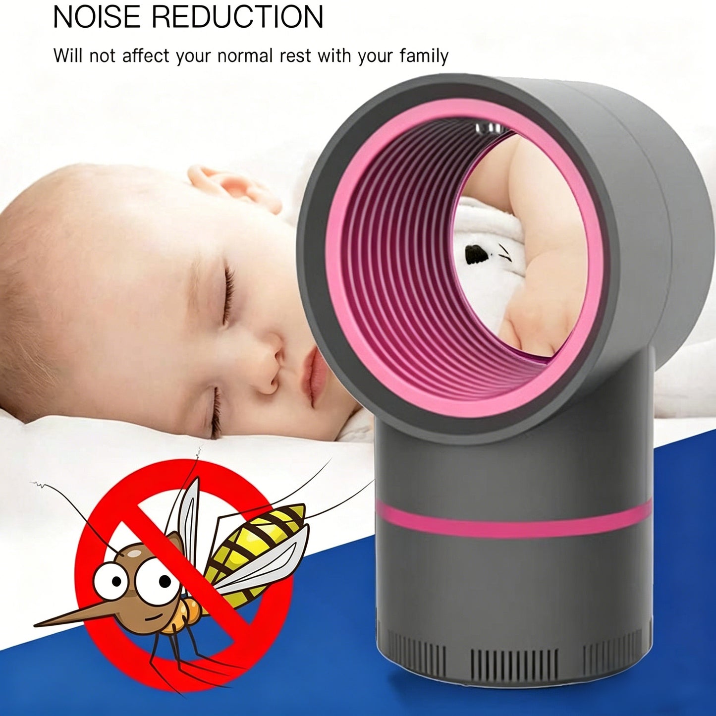 🦟 LED Mosquito Killer Lamp – Mute UV Light, Bug Trap for Home