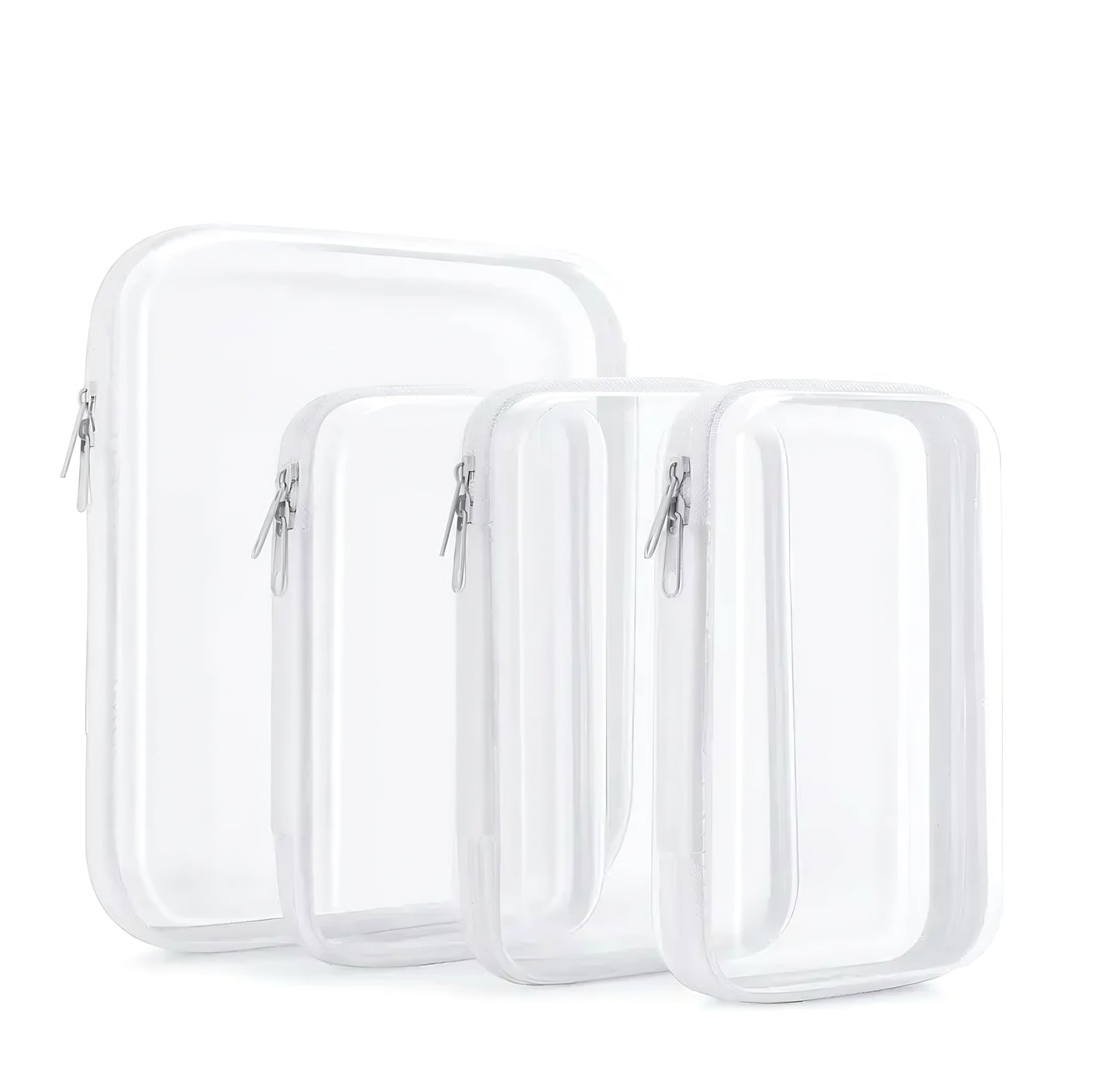 📦 Clear Hard Zipper Storage Case – Portable Organizer for Makeup & Small Items