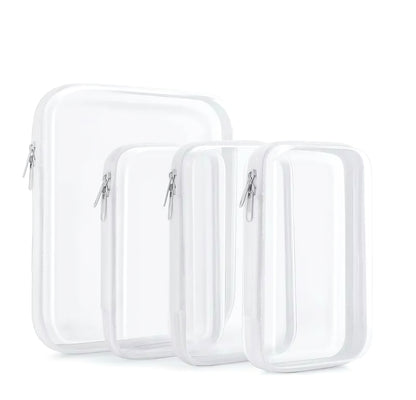 📦 Clear Hard Zipper Storage Case – Portable Organizer for Makeup & Small Items