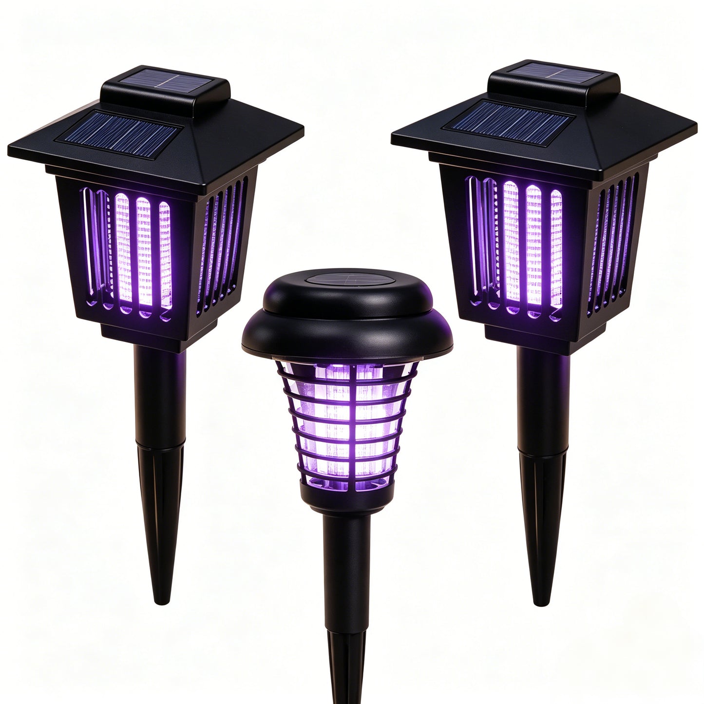 🔥Summer 50% OFF☀️ 2-in-1 Solar Bug Zapper – UV Mosquito Killer + Soft Pathway Light, Auto Dusk-to-Dawn, IP65