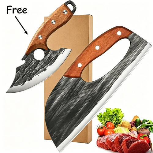 🎁 [Buy 1 Get 1 Free] Premium 2-Piece Kitchen Knife Set – Hand-Forged