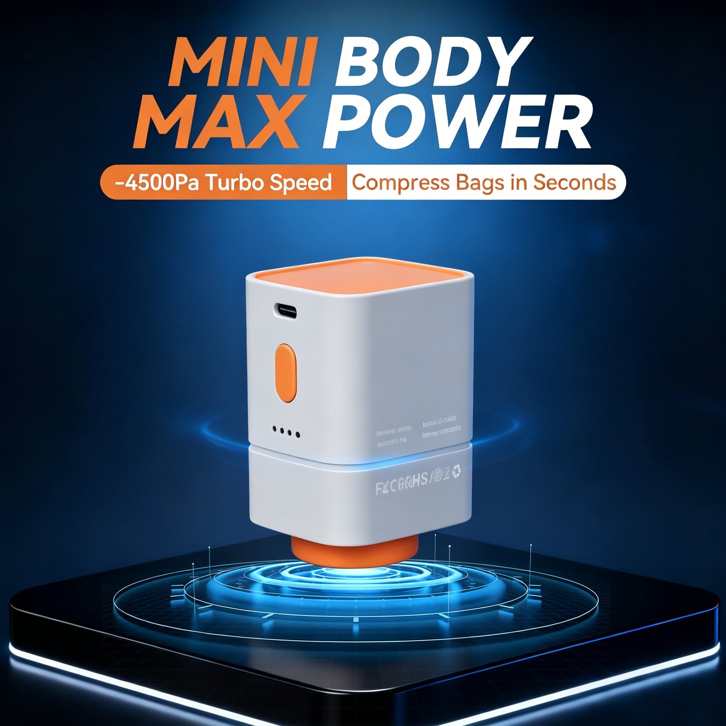 ☀️ Summer Vibes – X8 Cordless Vacuum Pump + 20 Bags, Rechargeable, Space Saver for Travel & Home