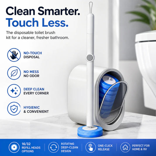 Disposable Toilet Brush Kit | No-Touch Toilet Cleaner