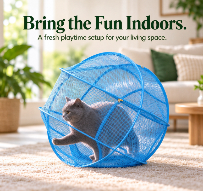 🔥New Portable 360° Cat Playpen – Their Safe Little Space Anywhere